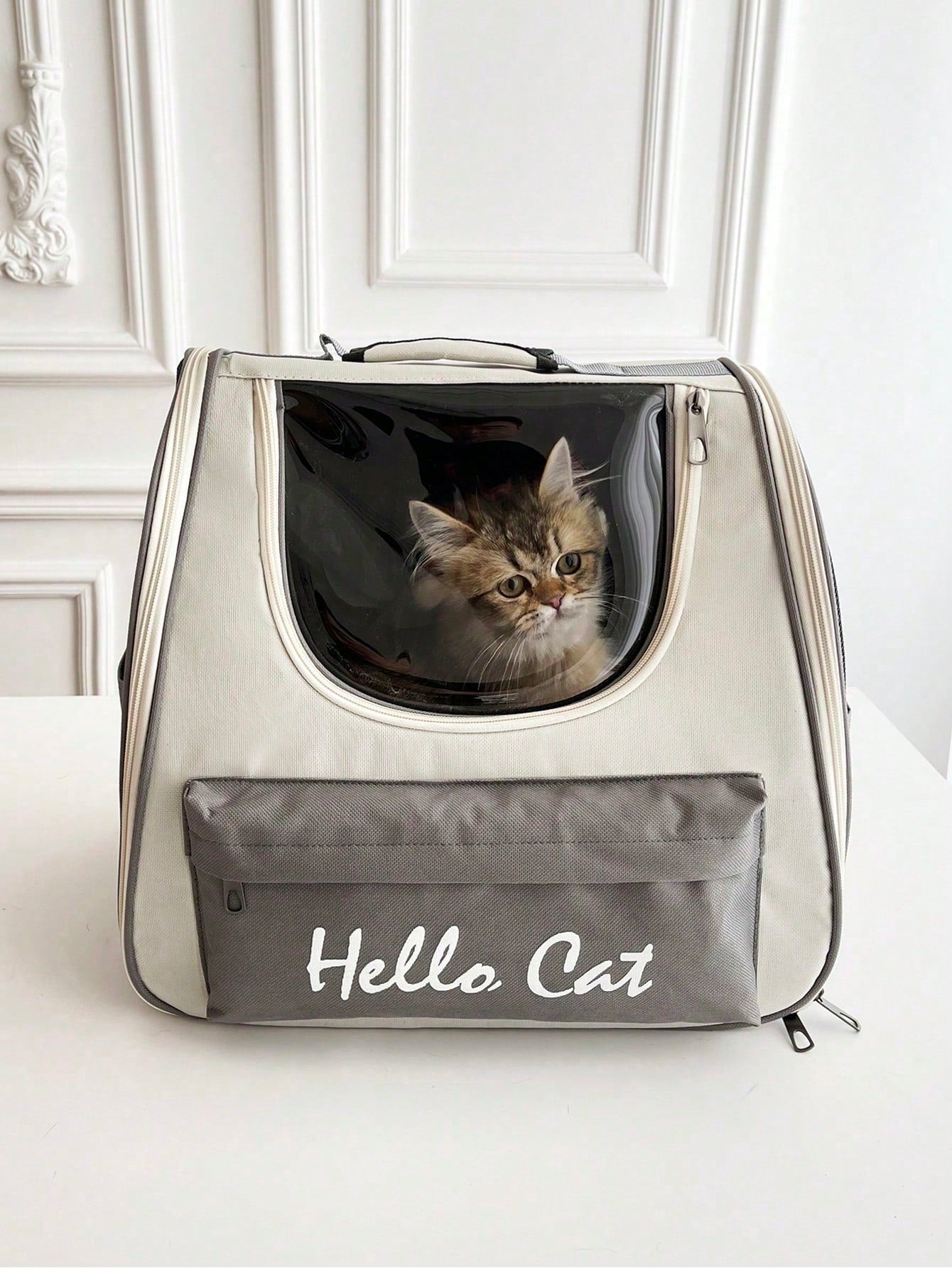 BreezeVent XL Pet Backpack – Airy Mesh Cat Carrier, Foldable Oxford Cloth