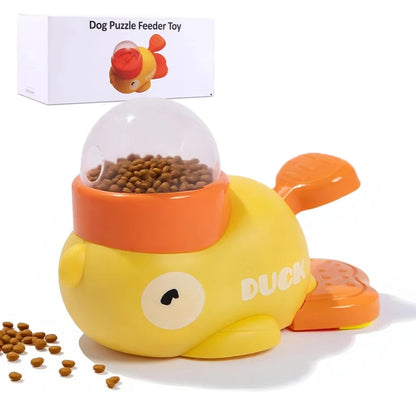 Duck Puzzle Treat Dispenser – Interactive Dog Slow Feeder Toy with Flip-Lid Compartments, Mental Stimulation & Non-Slip Base