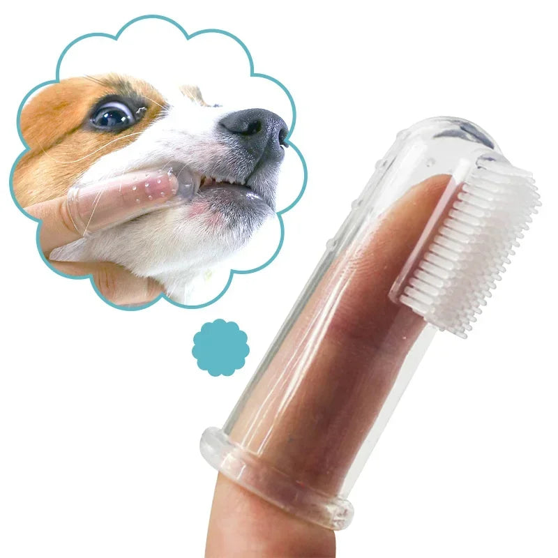 Soft Silicone Pet Finger Toothbrush – Gentle Gum Care for Dogs & Cats