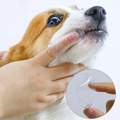 Soft Silicone Pet Finger Toothbrush – Gentle Gum Care for Dogs & Cats