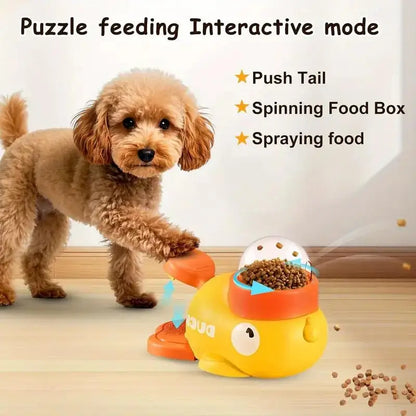 Duck Puzzle Treat Dispenser – Interactive Dog Slow Feeder Toy with Flip-Lid Compartments, Mental Stimulation & Non-Slip Base
