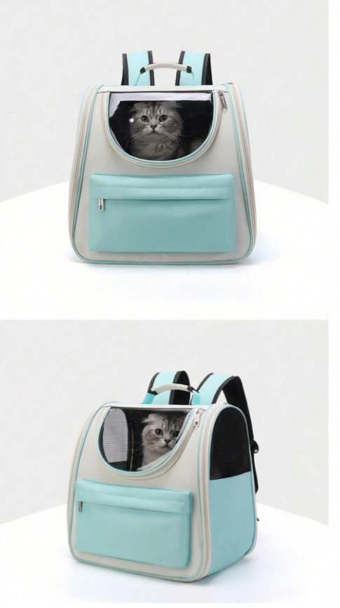AirFlow XL Pet Backpack – Airy Mesh Cat Carrier, Foldable Oxford Cloth