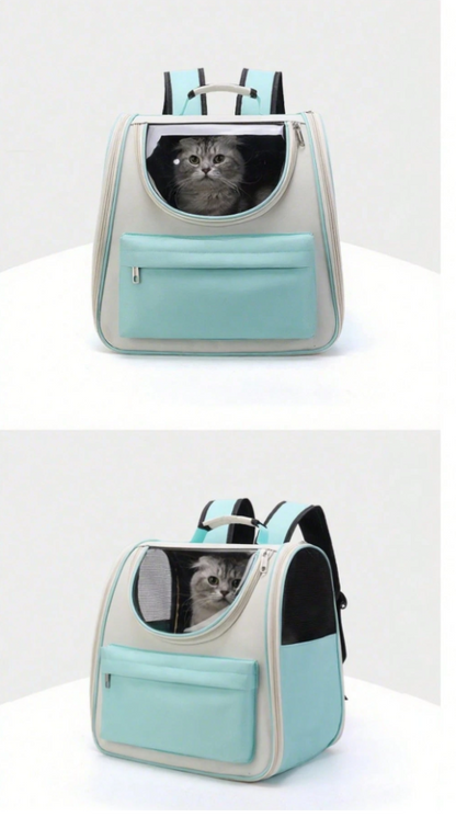 AirFlow XL Pet Backpack – Airy Mesh Cat Carrier, Foldable Oxford Cloth