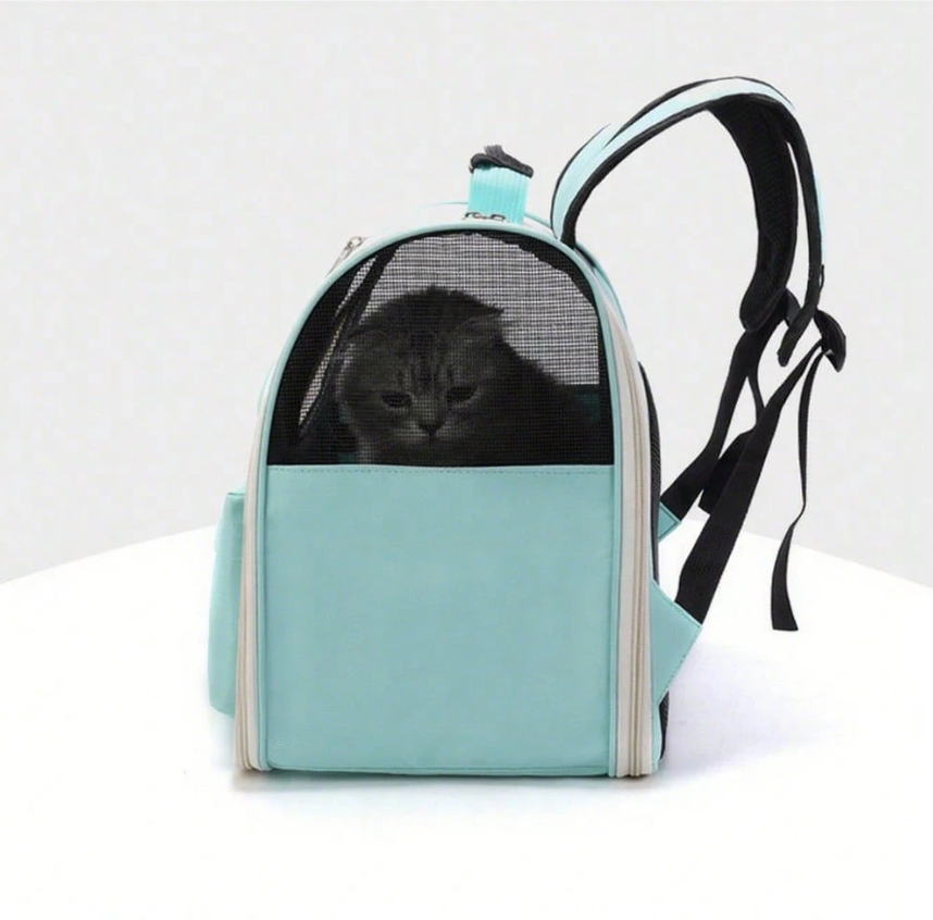 AirFlow XL Pet Backpack – Airy Mesh Cat Carrier, Foldable Oxford Cloth