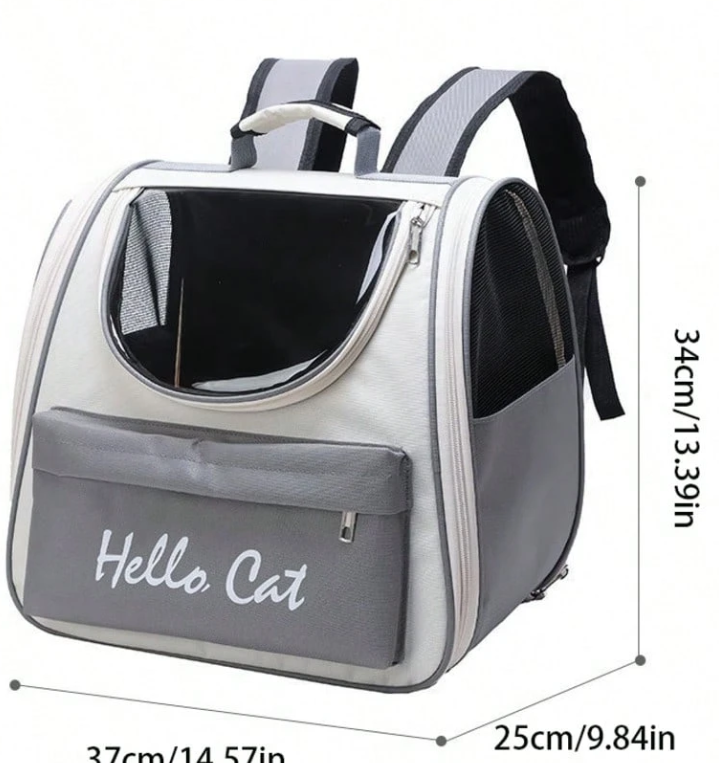 AirFlow XL Pet Backpack – Airy Mesh Cat Carrier, Foldable Oxford Cloth