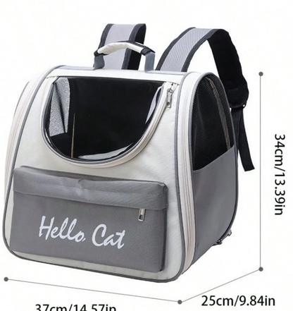 AirFlow XL Pet Backpack – Airy Mesh Cat Carrier, Foldable Oxford Cloth