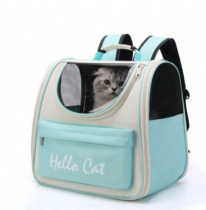 AirFlow XL Pet Backpack – Airy Mesh Cat Carrier, Foldable Oxford Cloth